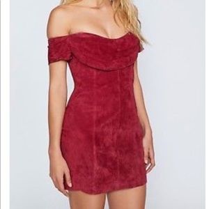 NWOT Maria free people suede bodycon dress